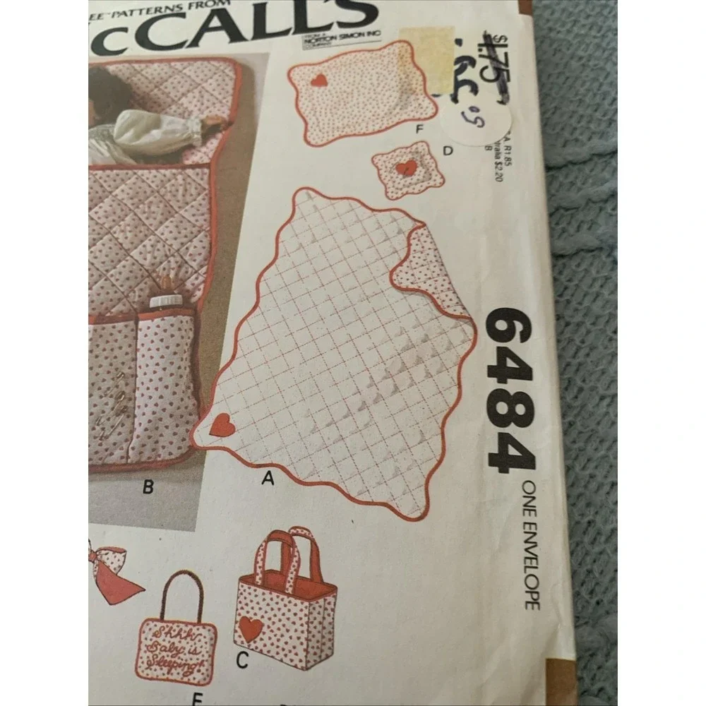 McCall's 6484 Sewing Pattern for Baby Accessories - UNCUT